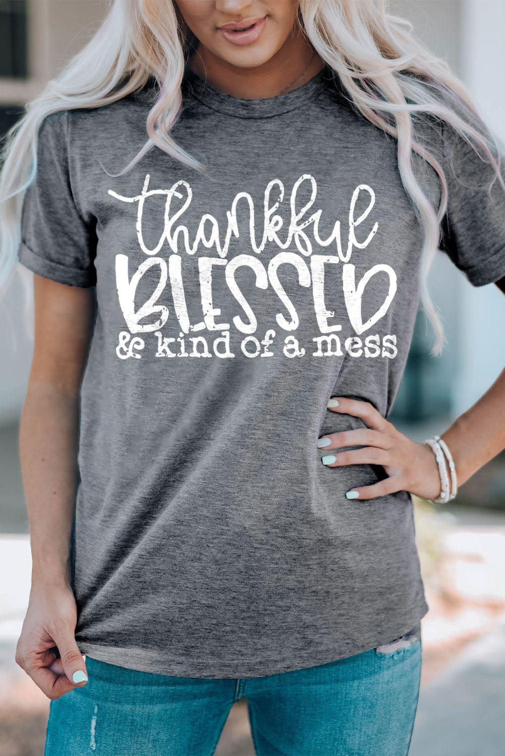 Gray Blessed TShirt