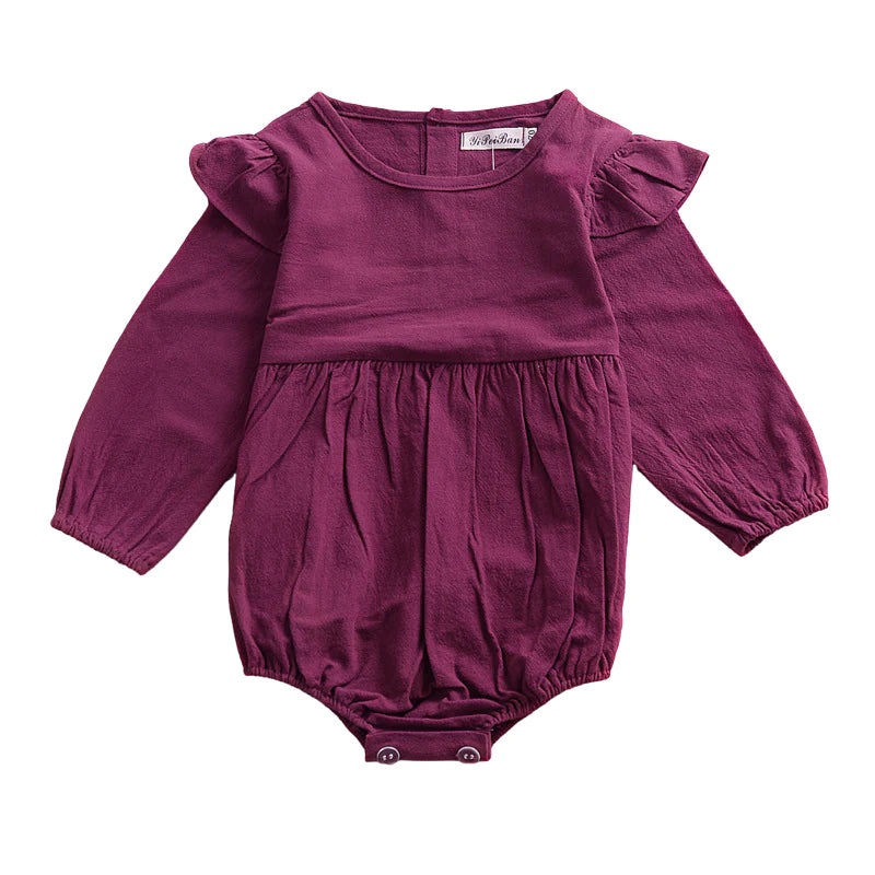 Girls Plum Romper